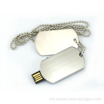 Metal USB Flash Drive, with a Necklace (USB-088)